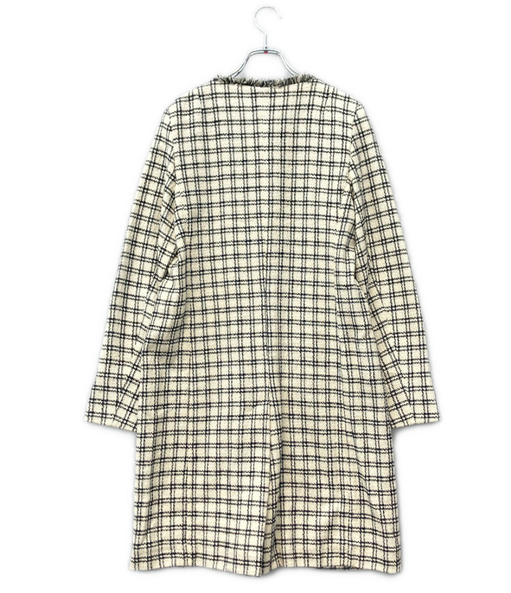 Max Mara Weekend ツイード ノーカラーコート レディース SIZE 40 マックスマーラウィークエンド