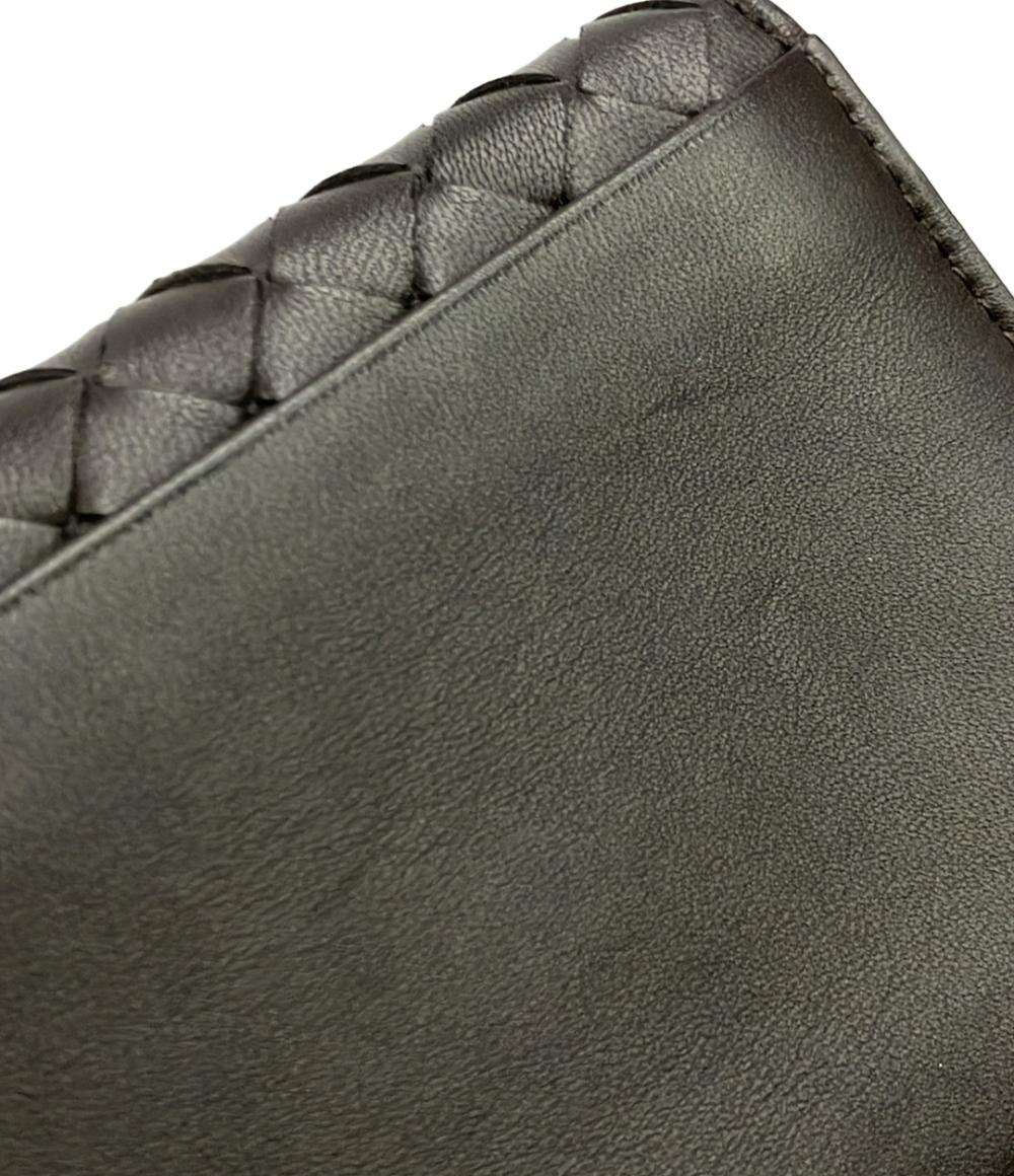 【美品】Bottega Veneta 名刺入れ イントレチャート ダークブラウン BOTTEGA VENETA（ボッテガ・ヴェネタ） 名刺入れ イントレチャート 革