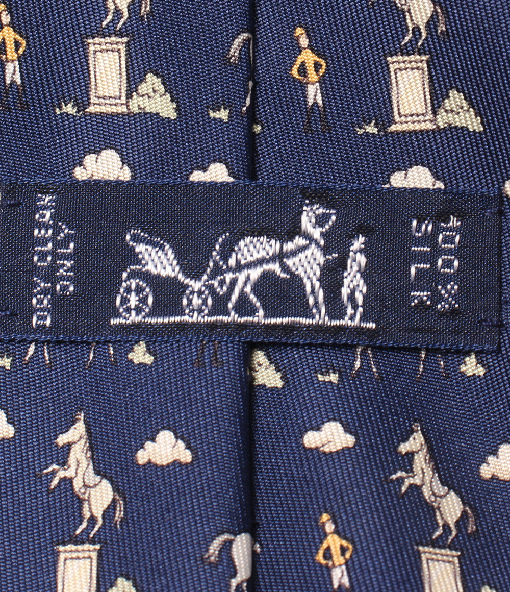 美品 HERMES ネクタイ シルク100% メンズ エルメス