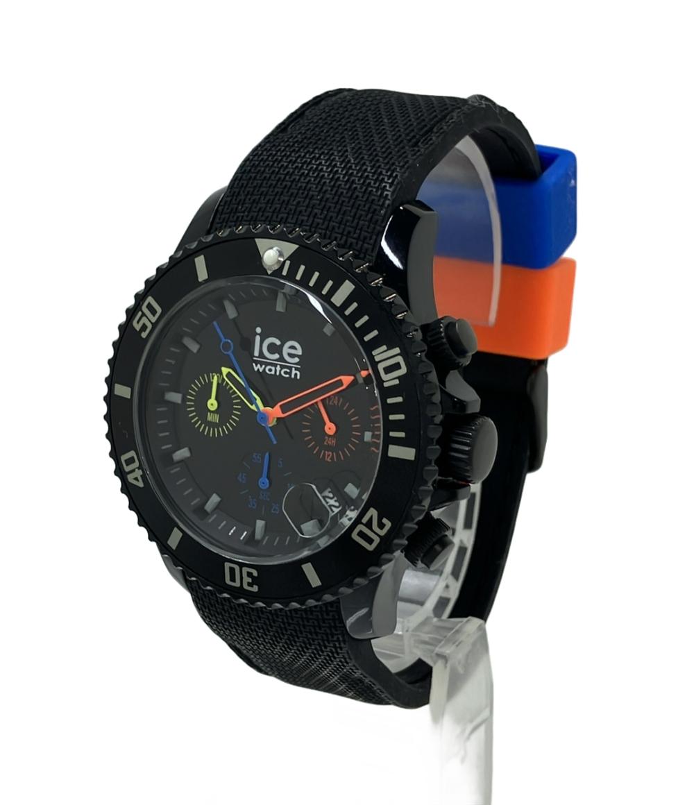 美品 ice watch 腕時計 クオーツ ブラック 021600 メンズ アイスウォッチ