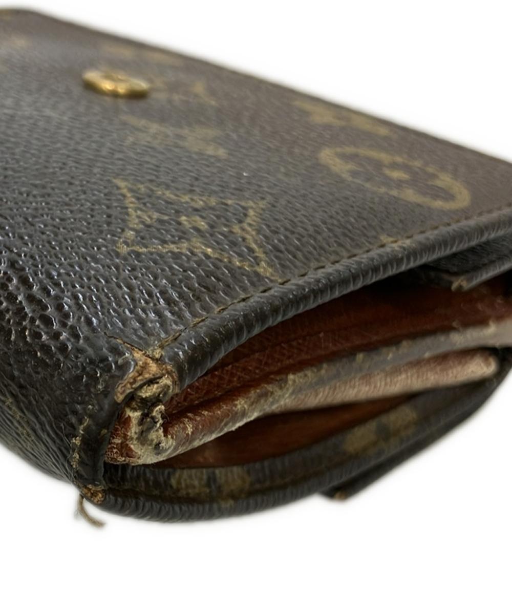 訳あり ルイ・ヴィトン Wホック三つ折り財布 ポルトモネ ビエ カルトクレディ モノグラム M61660 レディース LOUIS VUITTON