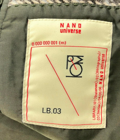 美品 ナノユニバース ウール混ロングコート アウター ジャケット メンズ SIZE S nano universe