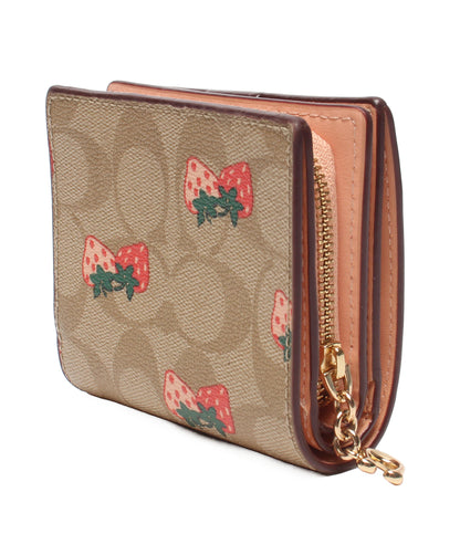 COACH 二つ折り財布 イチゴ柄 シグネチャー レディース コーチ