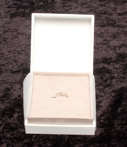 美品 ete リング 指輪 K10 オパール ダイヤ 0.01ct レディース SIZE 11号 エテ