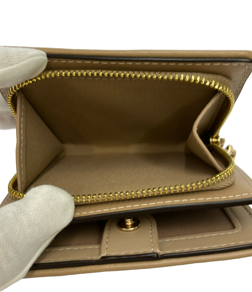美品 COACH 二つ折り財布 シグネチャー レディース コーチ