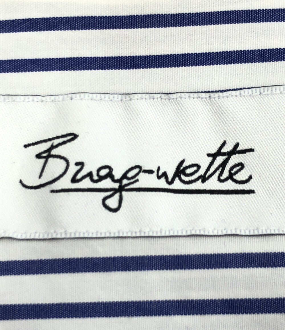 ノーカラーストライプシャツ      レディース SIZE 38 (M) Brag-wette