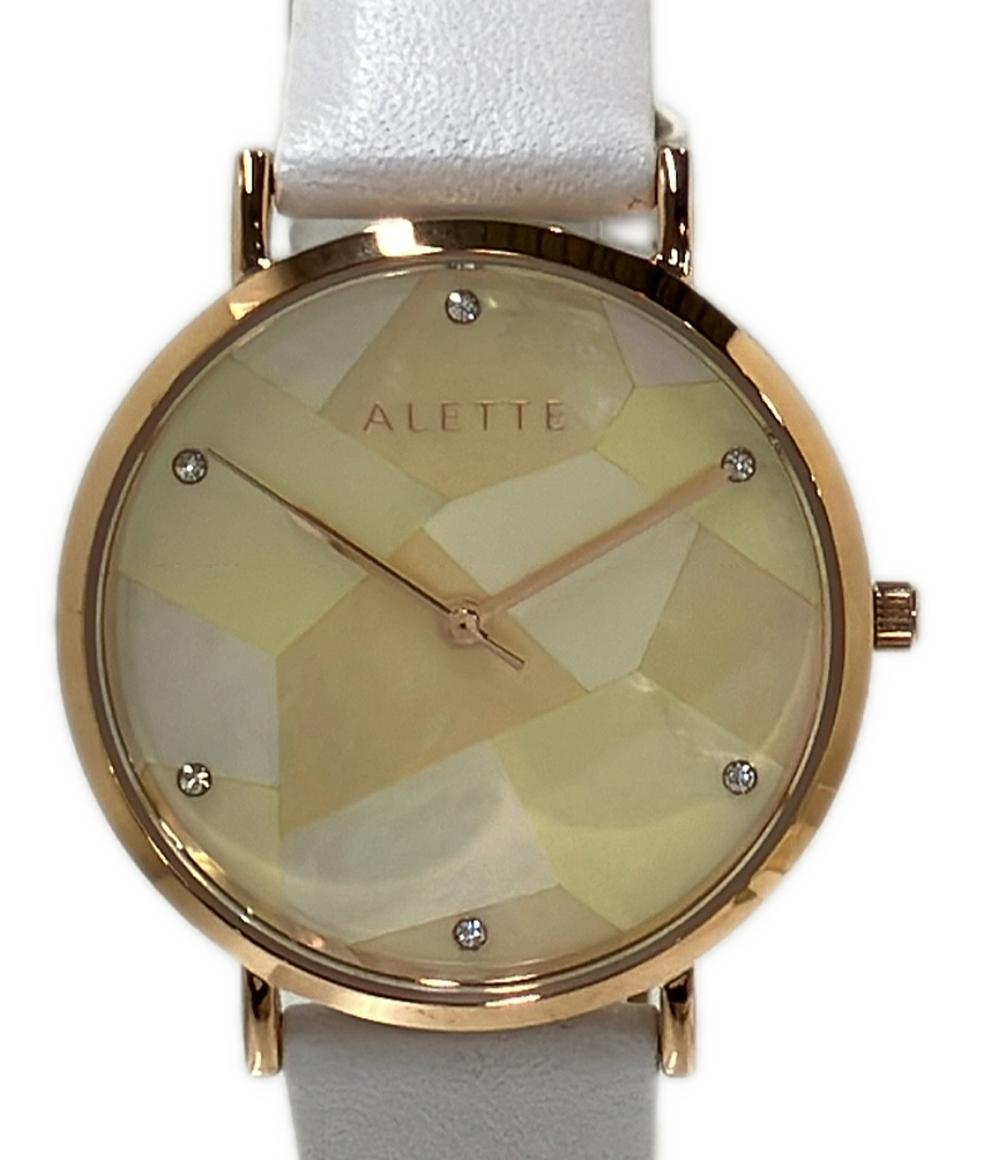 美品 ALETTE BLANC 腕時計 クオーツ レディース アレットブラン