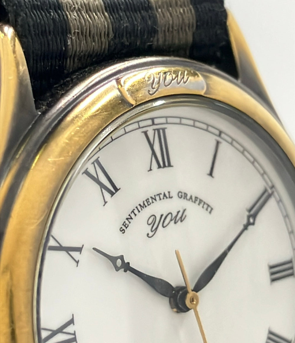 ORIENT 腕時計 センチメンタルグラフィティー you クオーツ ホワイト C75291-50 メンズ オリエント