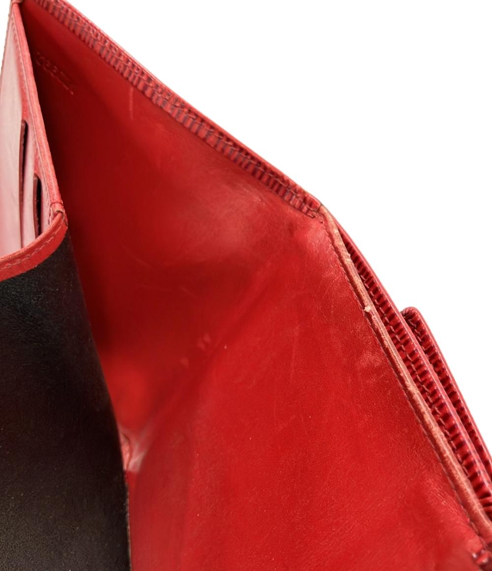 ルイ・ヴィトン ダブルホック 二つ折り財布 ポルトモネ ビエ カルトクレディ エピ M63487 レディース LOUIS VUITTON