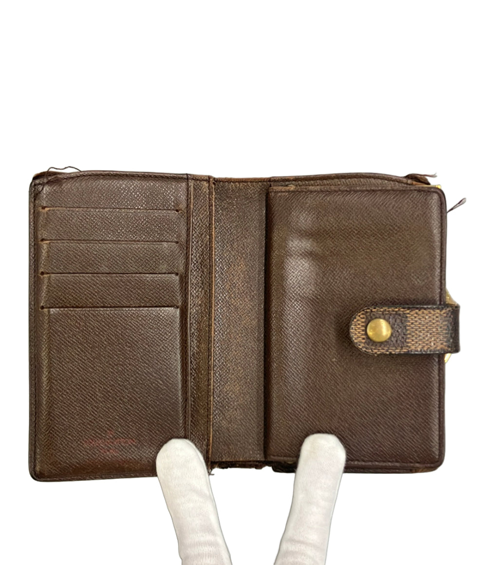 LOUIS VUITTON 二つ折り財布 ポルトフォイユ ヴィエノワ ダミエ エベヌ N61674 レディース メンズ ルイ・ヴィトン
