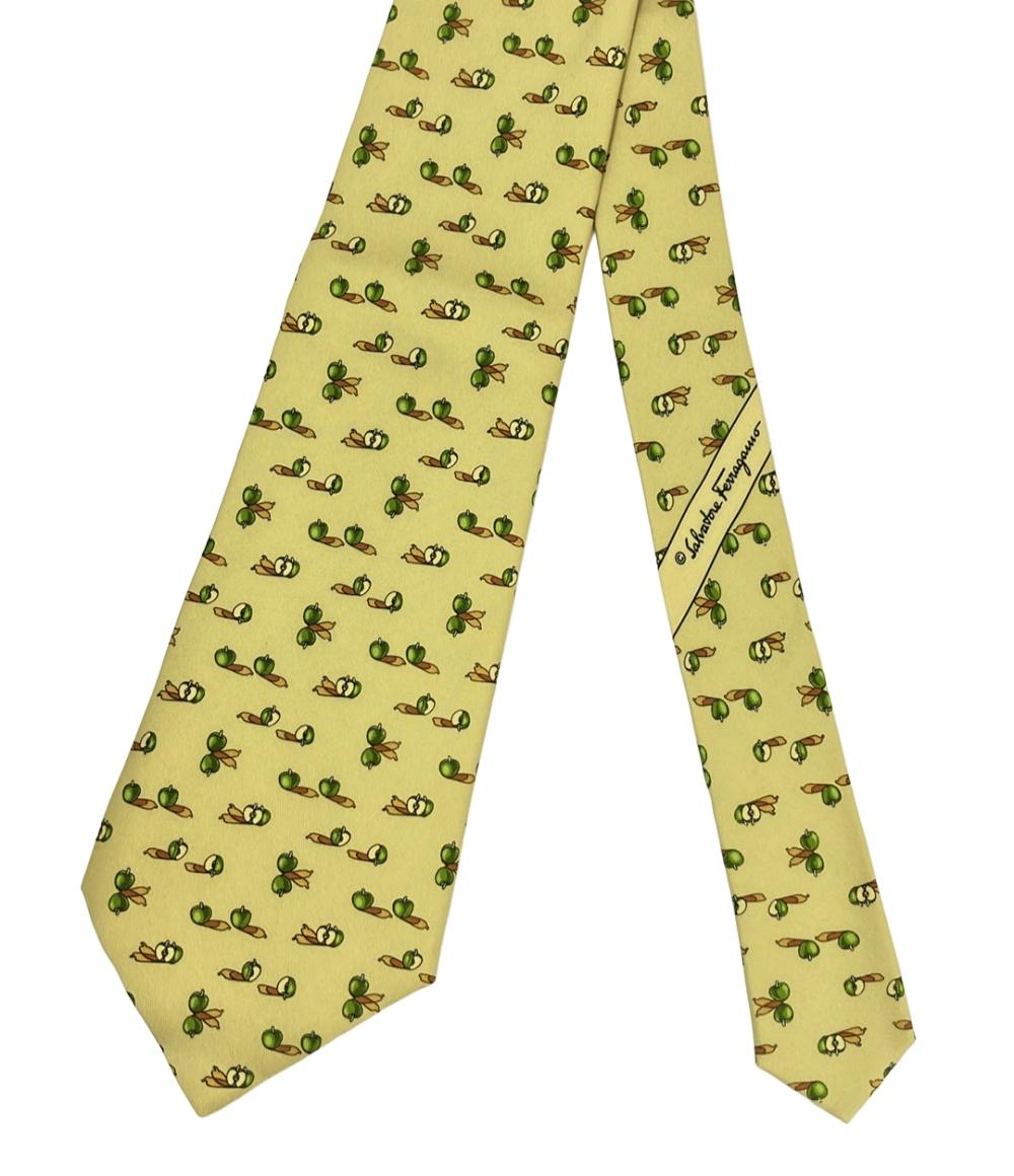 美品 サルヴァトーレフェラガモ ネクタイ シルク100% メンズ Salvatore Ferragamo