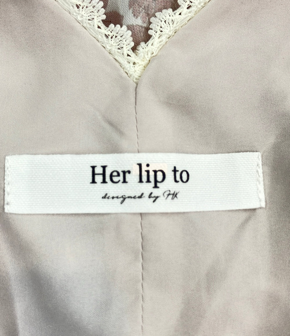 美品 Her lip to ノースリーブワンピースLace Trimmed Floral Dress 1251305096 レディース SIZE M ハーリップトゥ