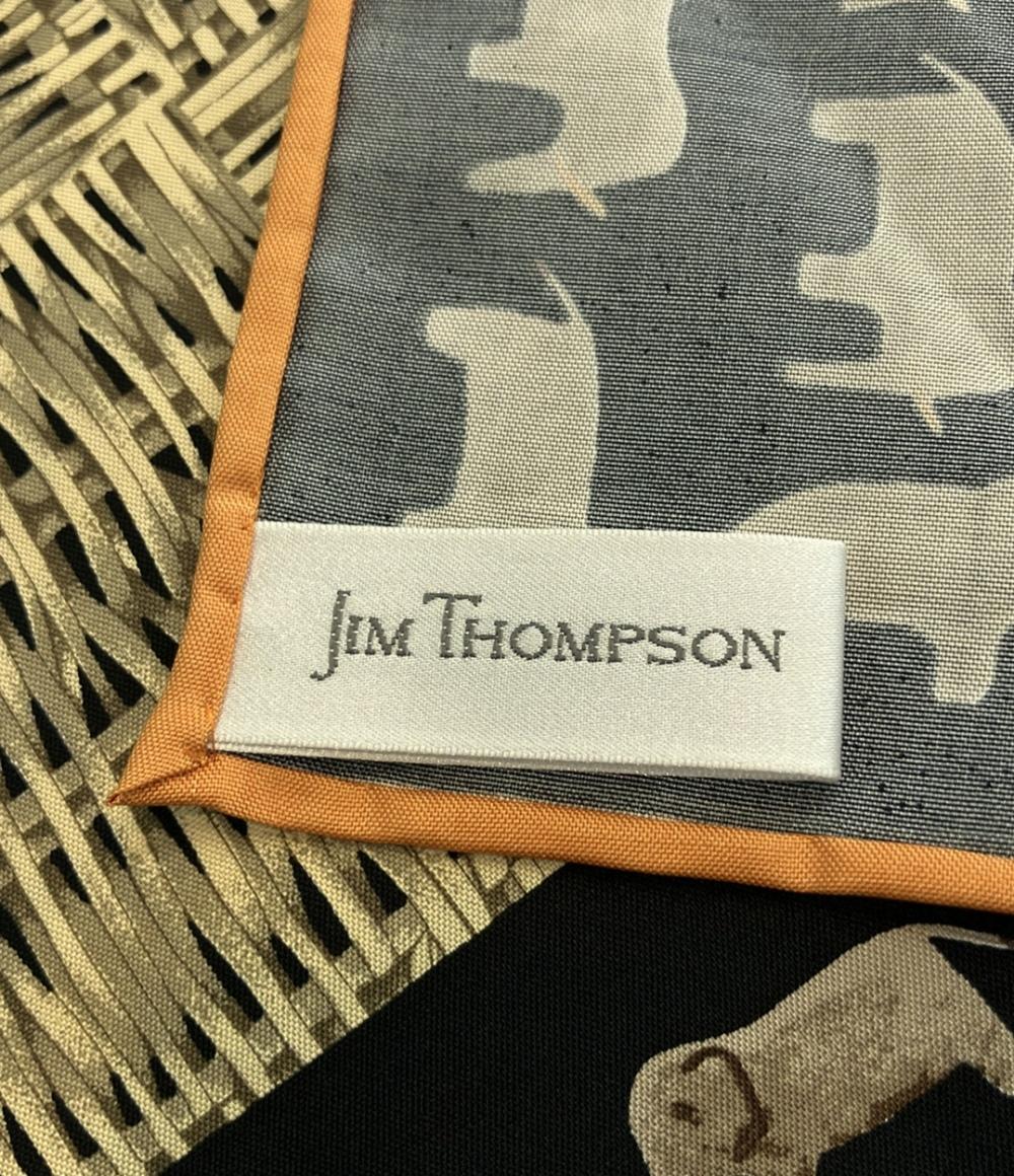 JIM 茶色かっ THOMPSONジムトンプソン シルクスカーフ