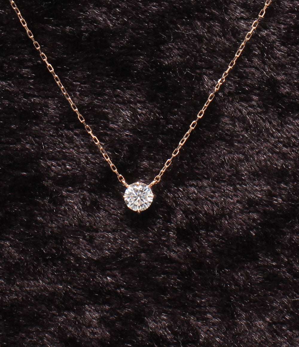 美品 canal4℃ ネックレス K10 CZ レディース カナルヨンドシー