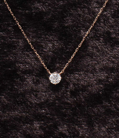 美品 canal4℃ ネックレス K10 CZ レディース カナルヨンドシー
