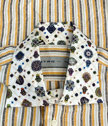 ETRO 長袖 シャツ ストライプ 111-12904-6121 メンズ SIZE 41 エトロ