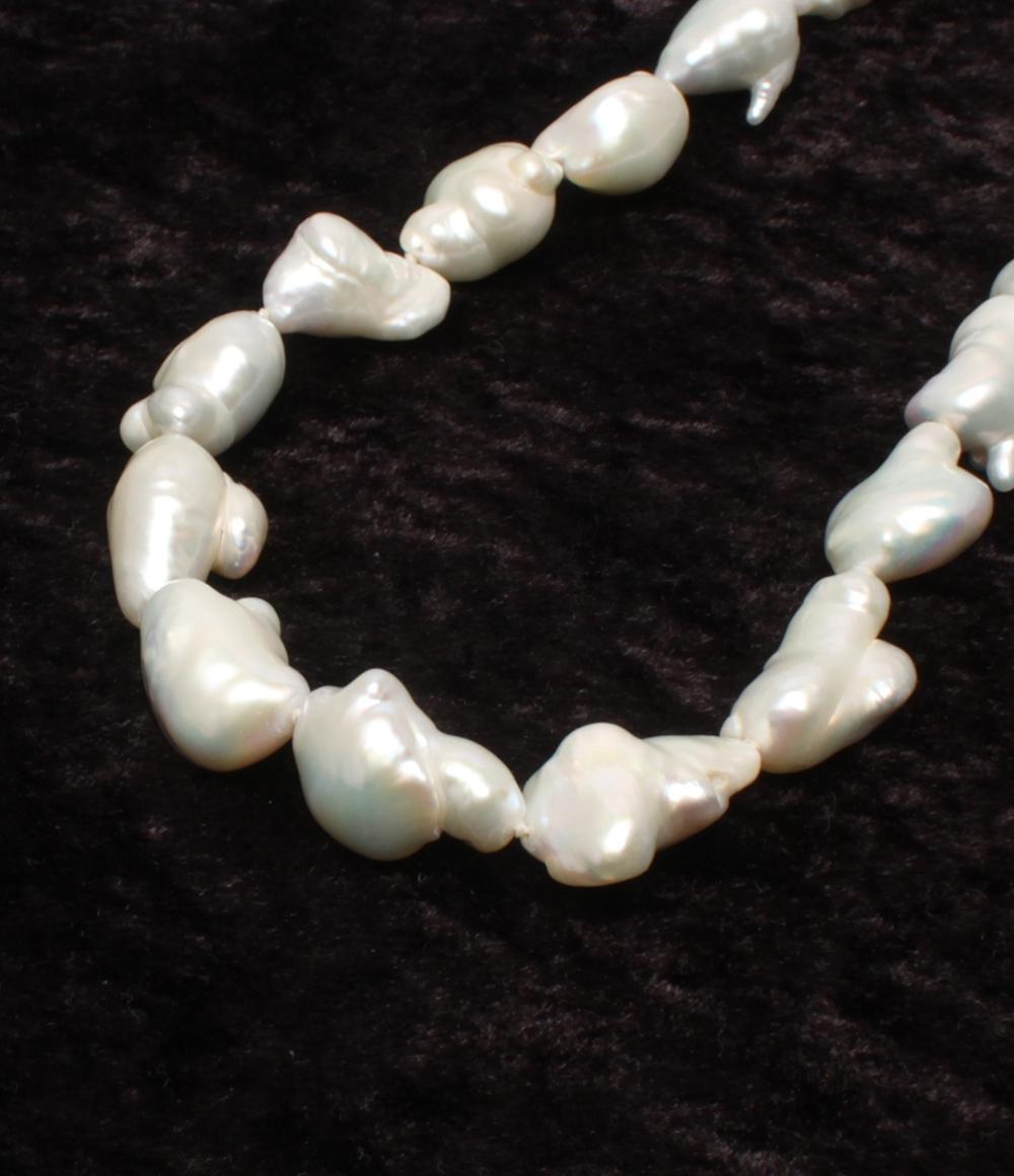 美品 ネックレス SV バロックパール 9-20mm レディース