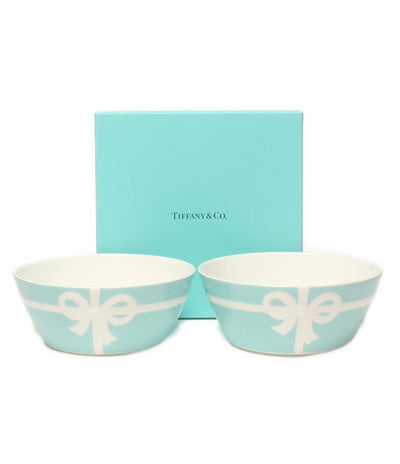 美品 ティファニー ボウル 皿 2点セット 14cm ブルーボックス TIFFANY&Co.