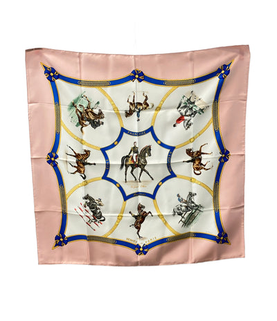 美品 HERMES スカーフ シルク100% カレ90 フランス国立乗馬学校 ECOLE FRANCAISE D'EQUITATION レディース エルメス
