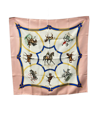 美品 HERMES スカーフ シルク100% カレ90 フランス国立乗馬学校 ECOLE FRANCAISE D'EQUITATION レディース エルメス