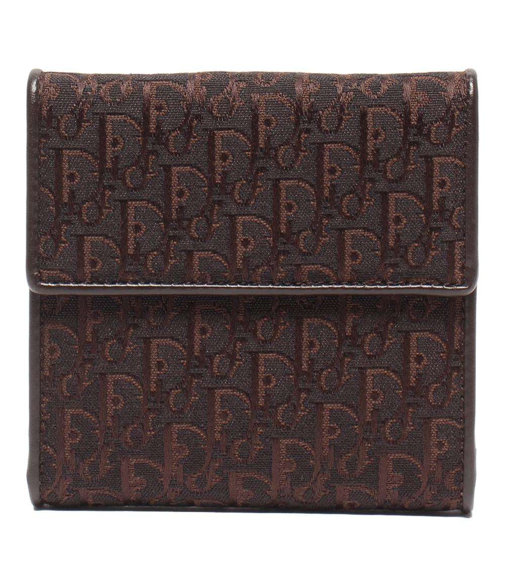 美品 クリスチャンディオール Wホック 二つ折り財布 レディース Christian Dior