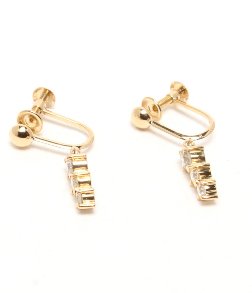 美品 イヤリング K18 ダイヤ 0.63ct レディース