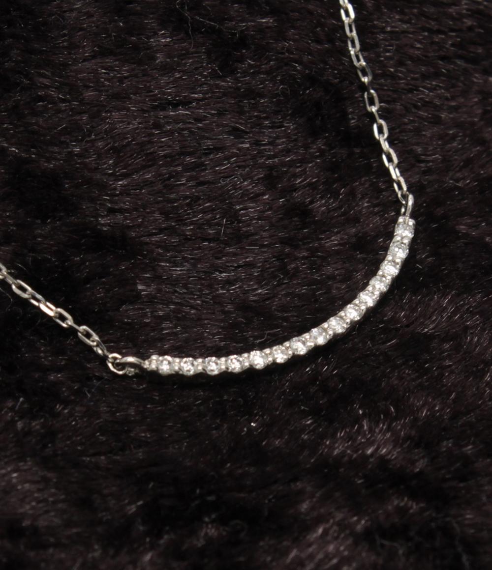 美品 ete ネックレス Pt900 Pt850 ダイヤ 0.06ct レディース エテ