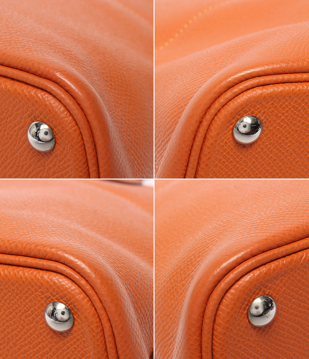 HERMES 2way ハンドバッグ ショルダーバッグ □R刻印 シルバー金具 ヴォーエプソン 肩掛け ボリード27 レディース エルメス
