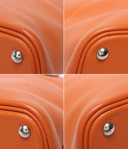 HERMES 2way ハンドバッグ ショルダーバッグ □R刻印 シルバー金具 ヴォーエプソン 肩掛け ボリード27 レディース エルメス