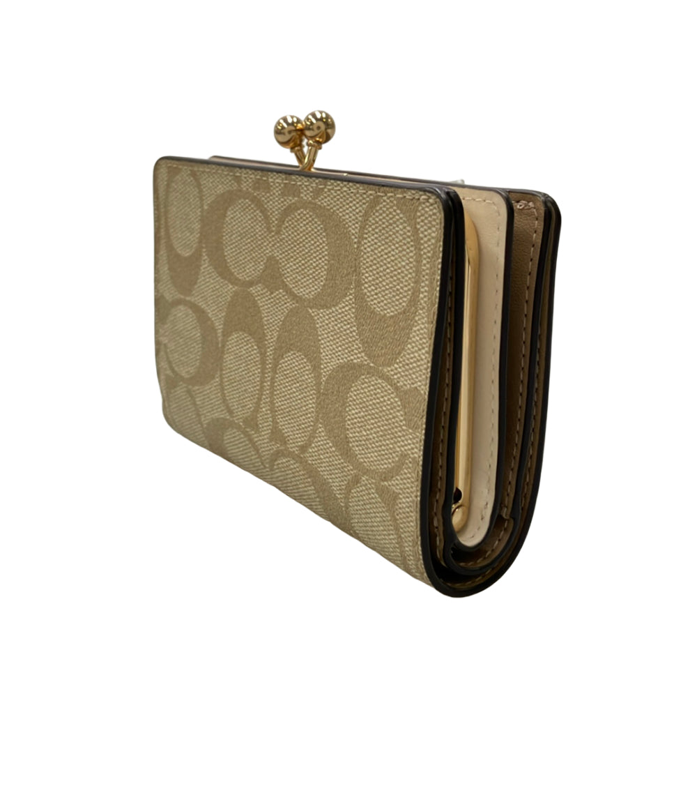 美品 COACH 二つ折り財布 シグネチャー C8724 レディース コーチ