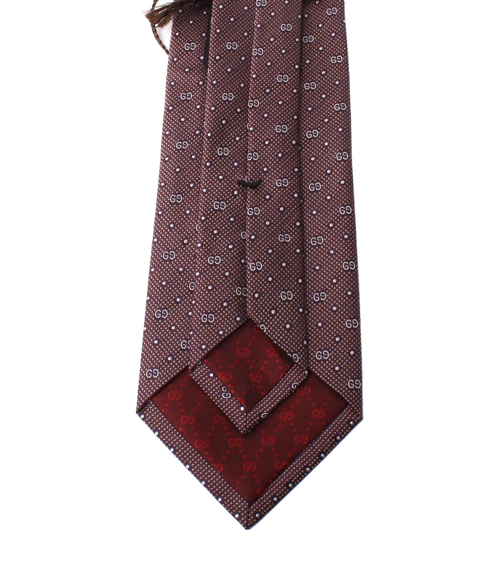美品 GUCCI ネクタイ シルク100％ GG柄 メンズ グッチ