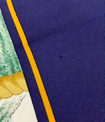 美品 HERMES スカーフ カレ90 シルク100% Auteuil en Mai レディース エルメス