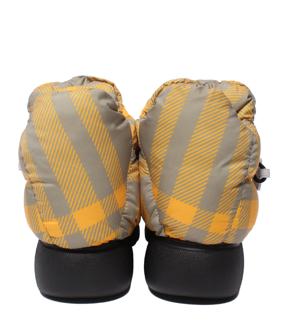 美品 BURBERRY ショートブーツ チェック ピロー パデッド アンクルブーツ レディース SIZE 35 (S) バーバリー