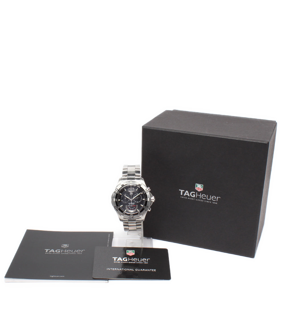 TAG HEUER 腕時計 アクアレーサー クロノグラフ グランドデイト クオーツ ブラック CAF101A.BA0821 メンズ タグホイヤー