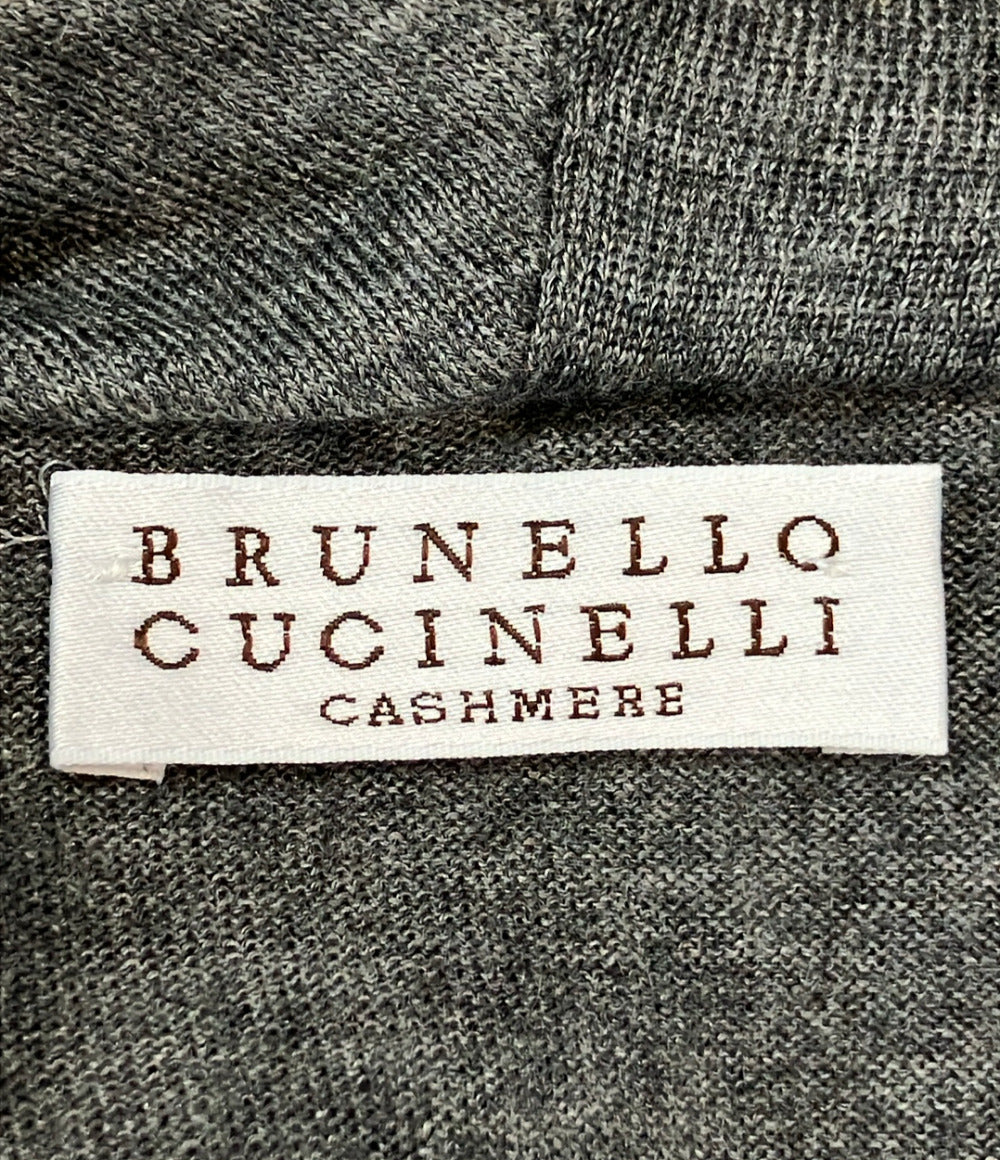 Brunello Cucinelli 長袖カーディガン スナップボタン カシミヤ シルク ロング DD53336 レディース SIZE M ブルネロクチネリ