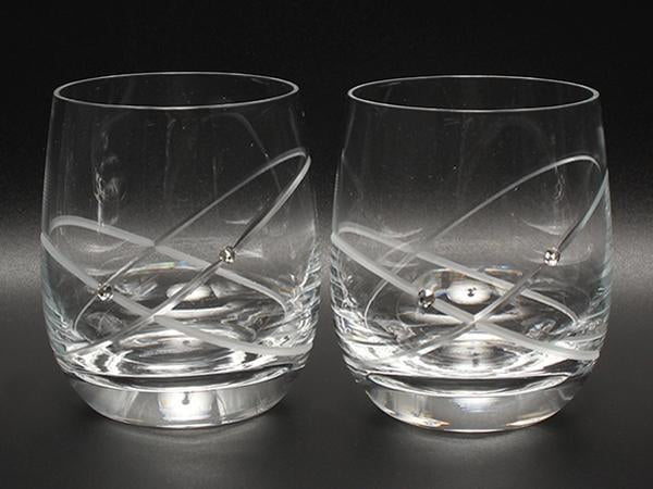 美品 WEDGWOOD グラス タンブラー 2点セット ペア プロミシス ウィズディスリング ウエッジウッド