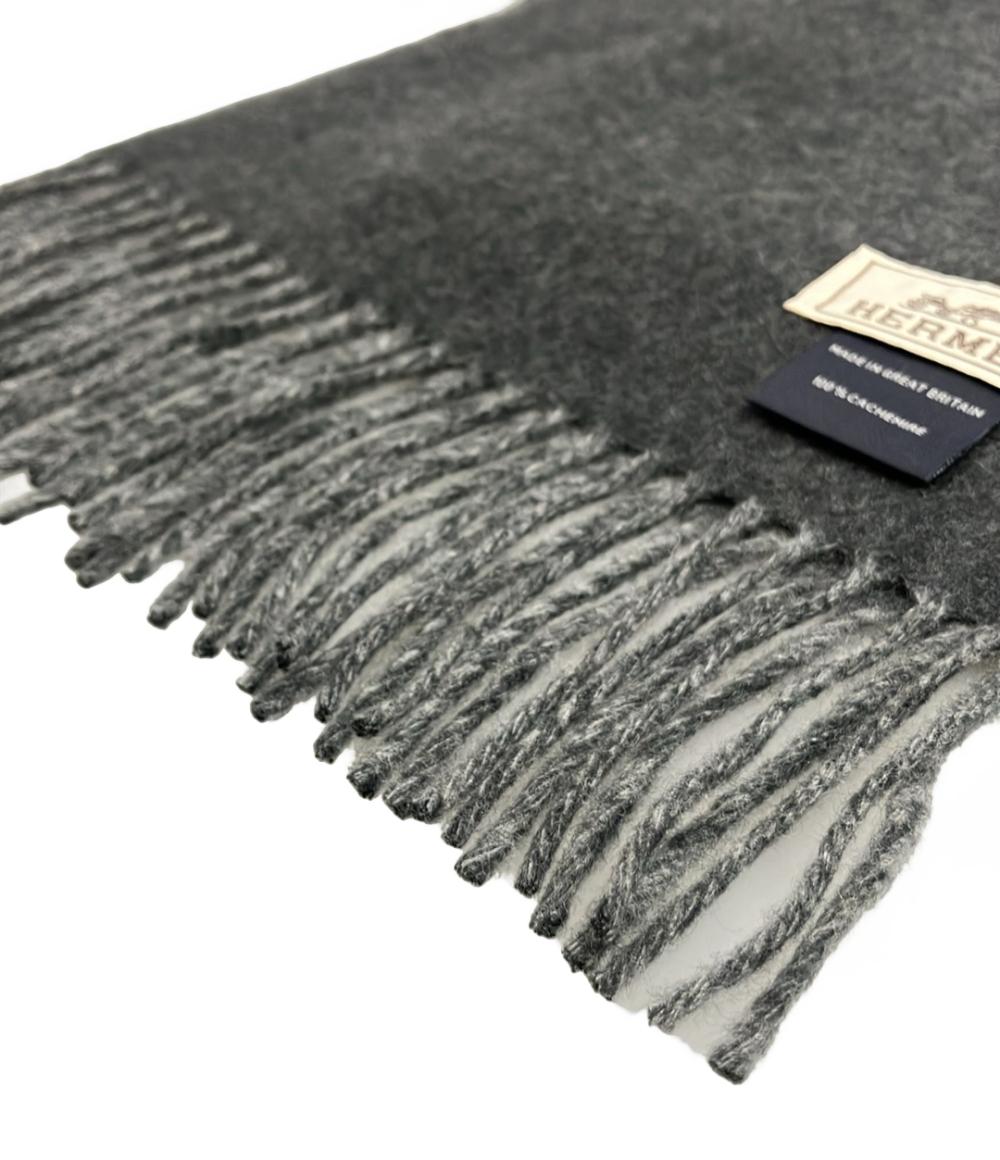 美品 HERMES マフラー カシミヤ100% ジグザグのサングル レディース メンズ エルメス