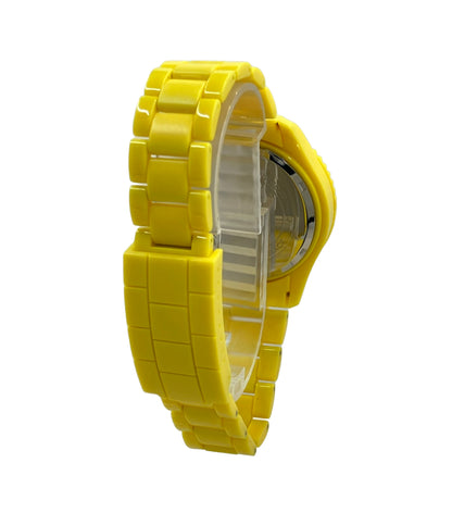 美品 ice watch 腕時計 クオーツ イエロー レディース メンズ アイスウォッチ