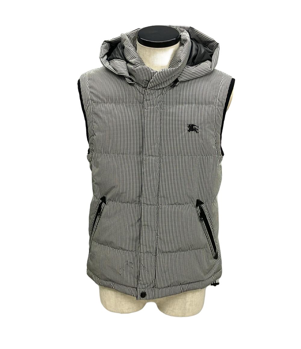 訳あり バーバリーブラックレーベル チェック柄ダウンベスト メンズ SIZE M (M) BURBERRY BLACK LABEL