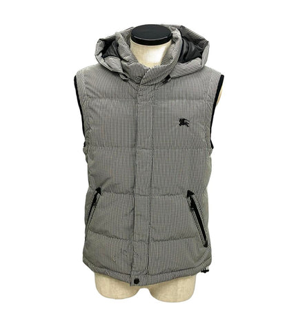 訳あり バーバリーブラックレーベル チェック柄ダウンベスト メンズ SIZE M (M) BURBERRY BLACK LABEL