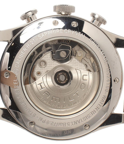 HAMILTON 腕時計 ジャズマスター スピリット オブ リバティ クロノグラフ 自動巻き シルバー H324160 メンズ ハミルトン