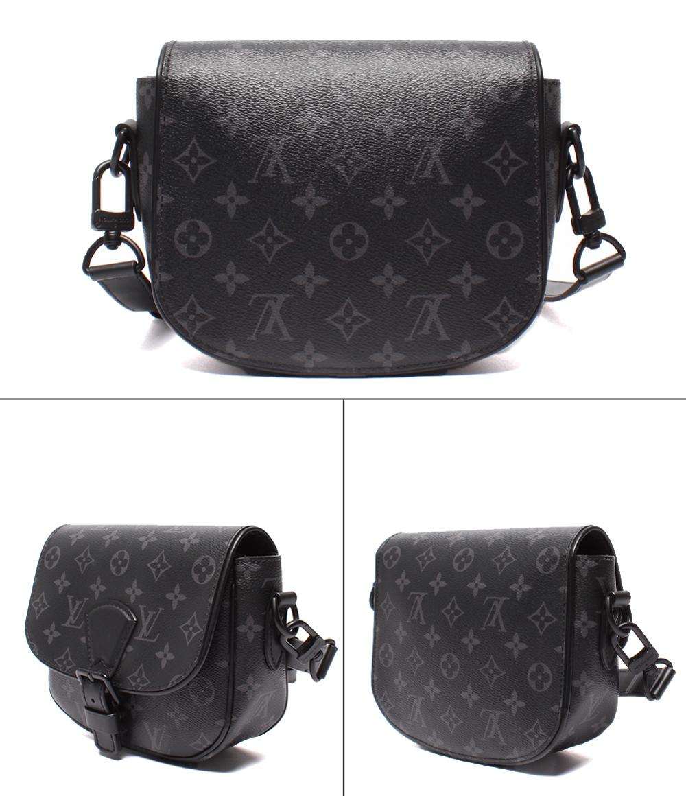 美品 LOUIS VUITTON ショルダーバッグ 斜め掛け 肩掛け モンスリ メッセンジャーPM モノグラム エクリプス M12519 メンズ レディース ルイ・ヴィトン