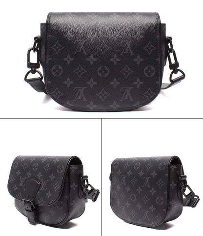 美品 LOUIS VUITTON ショルダーバッグ 斜め掛け 肩掛け モンスリ メッセンジャーPM モノグラム エクリプス M12519 メンズ レディース ルイ・ヴィトン