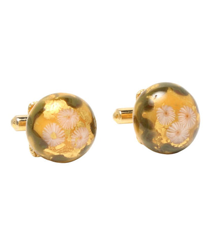 タイピン タイバー カフス 京瑠璃蜻蛉玉  2点セット メンズ