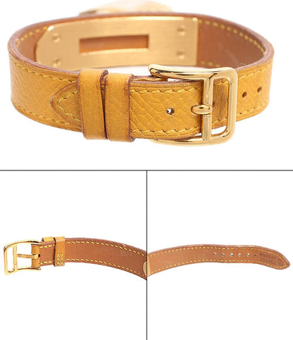 エルメス 腕時計 ○Z刻印 ゴールド金具 イエローベルト ケリーウォッチ クオーツ ゴールド レディース HERMES