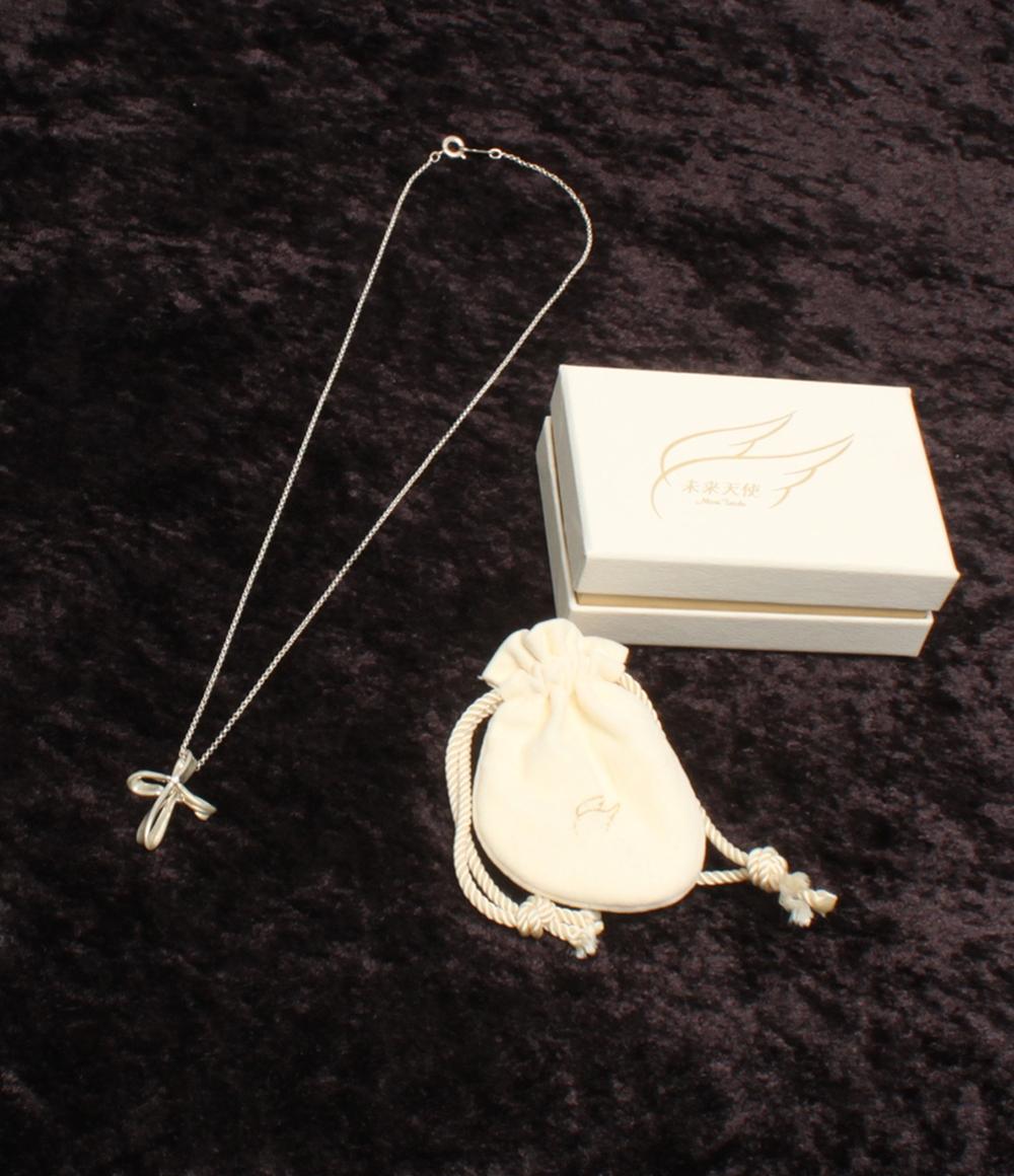 Mirai Tenshi ネックレス SV SV925 ダイヤ クロスモチーフ レディース ミライテンシ