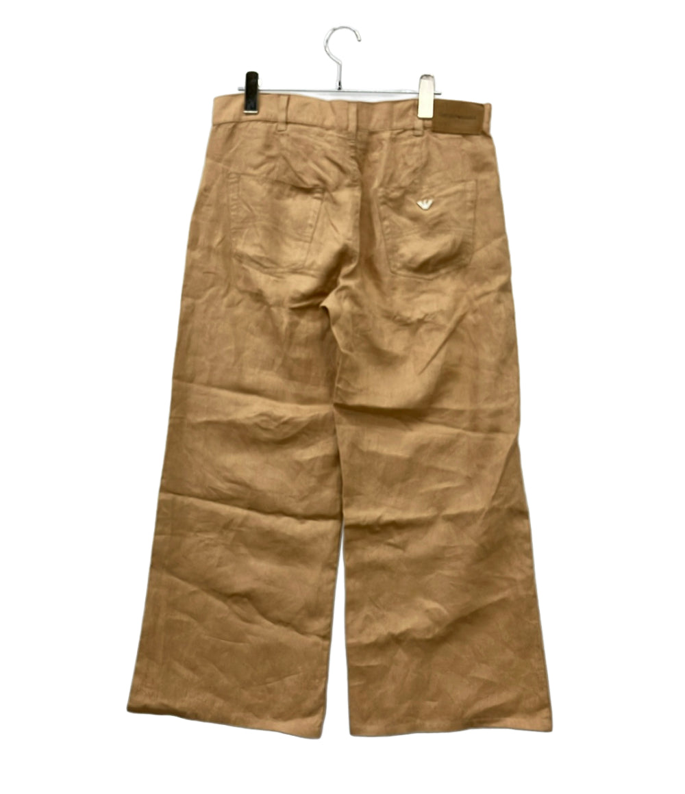 Emporio Armani パンツ リネン ワイド 3L2J33 2N0ZZ レディース SIZE 28 (L) エンポリオ・アルマーニ