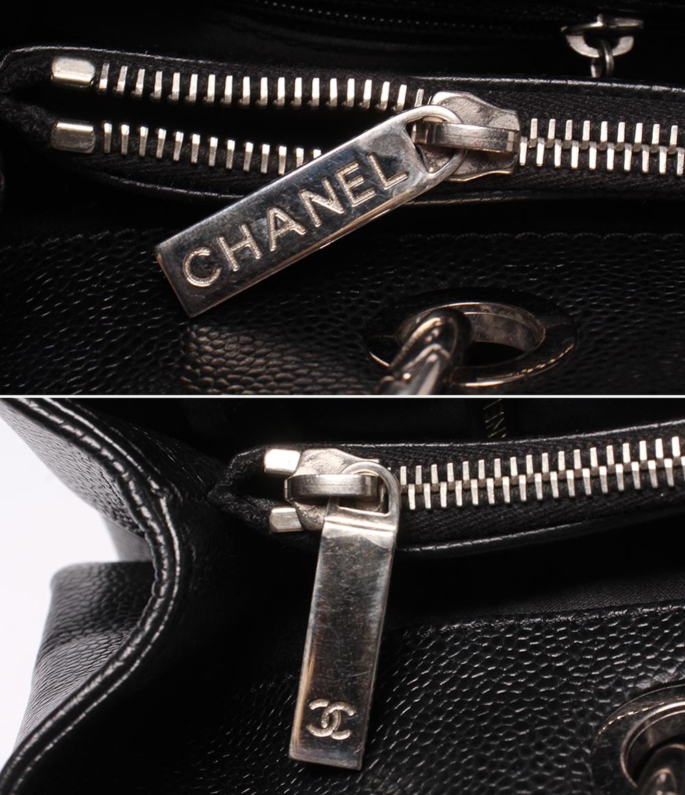 CHANEL トートバッグ GSTトート キャビアスキン シルバー金具 マトラッセ レディース シャネル