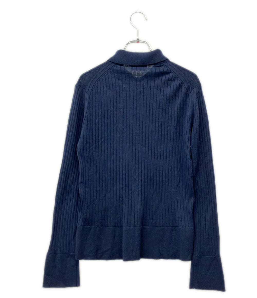 JOHN SMEDLEY 長袖 リブニットシャツ レディース SIZE S ジョンスメドレー