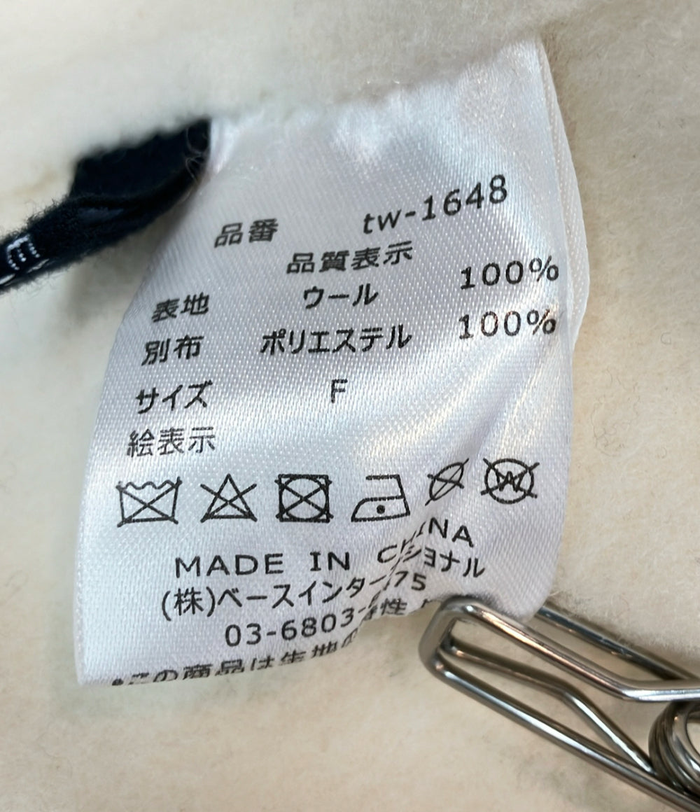 BASEMENT online ウールコート 長袖 フロントボタン MAAYAデザイン リバーミドルコート tw-1648 レディース SIZE FREE SIZE (M)